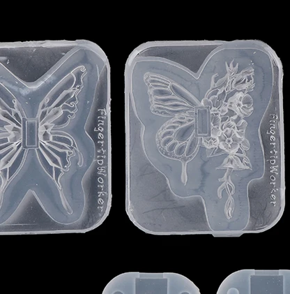 Vlinder Nagel Display Stand Diy Siliconen Mal 3D Carving Stempelplaten Voor Tip Houder Nagel Praktijk Stand Kunstnagels Tips