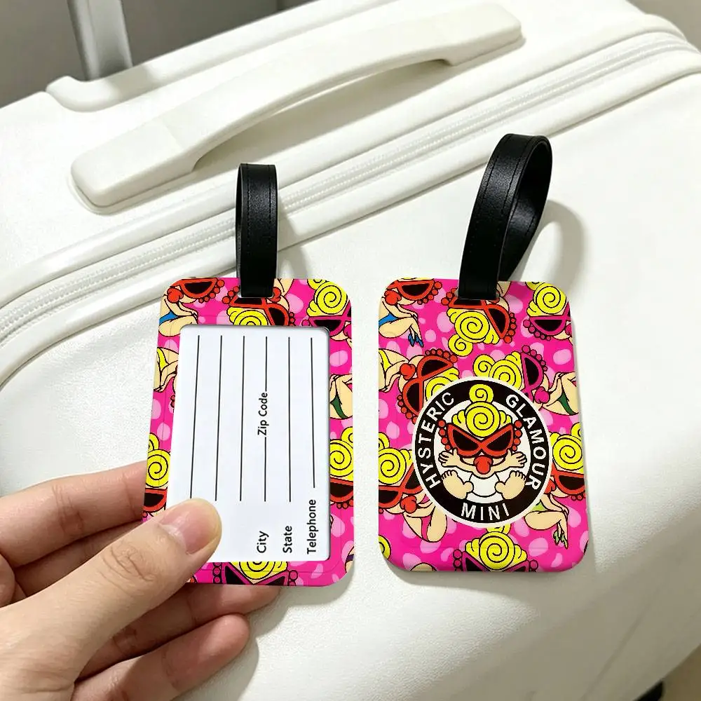 high quality H-Hysteric M-Mini brand PVC Anti lost Luggage Identifier Tag Removable Information Card Holder Travel Baggage Tag