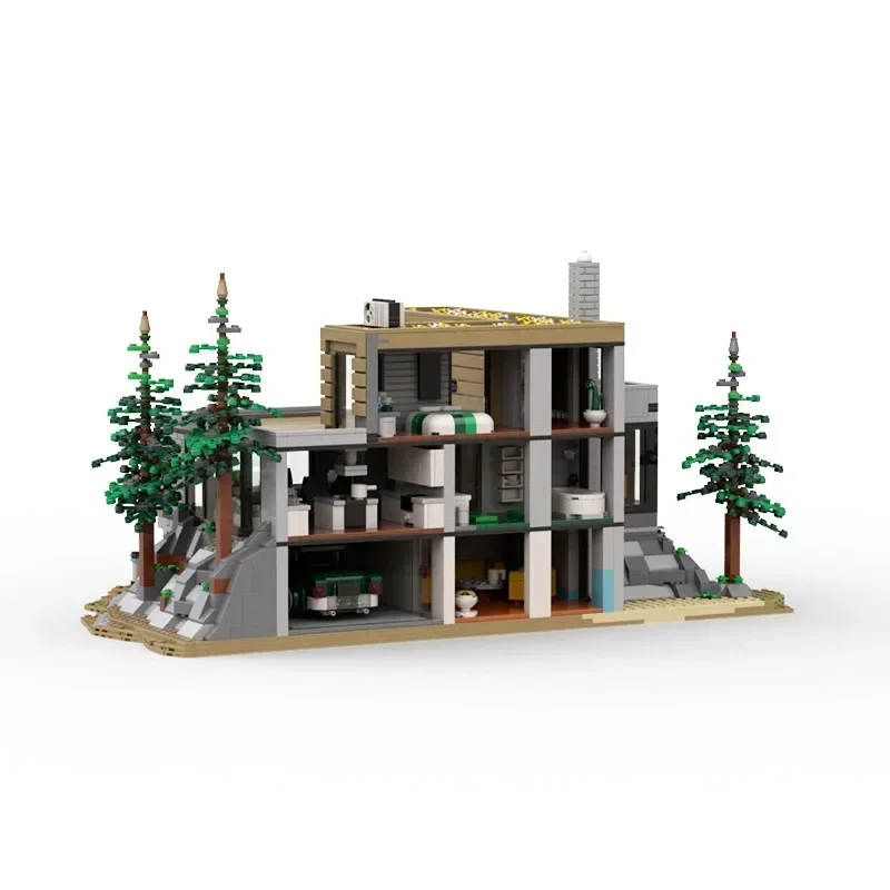 Designer 'S Moderne Huis Modulaire Bouwstenen Kit Architect Villa Model Puzzel Speelgoed Voor Kinderen Verjaardag Kerstcadeau