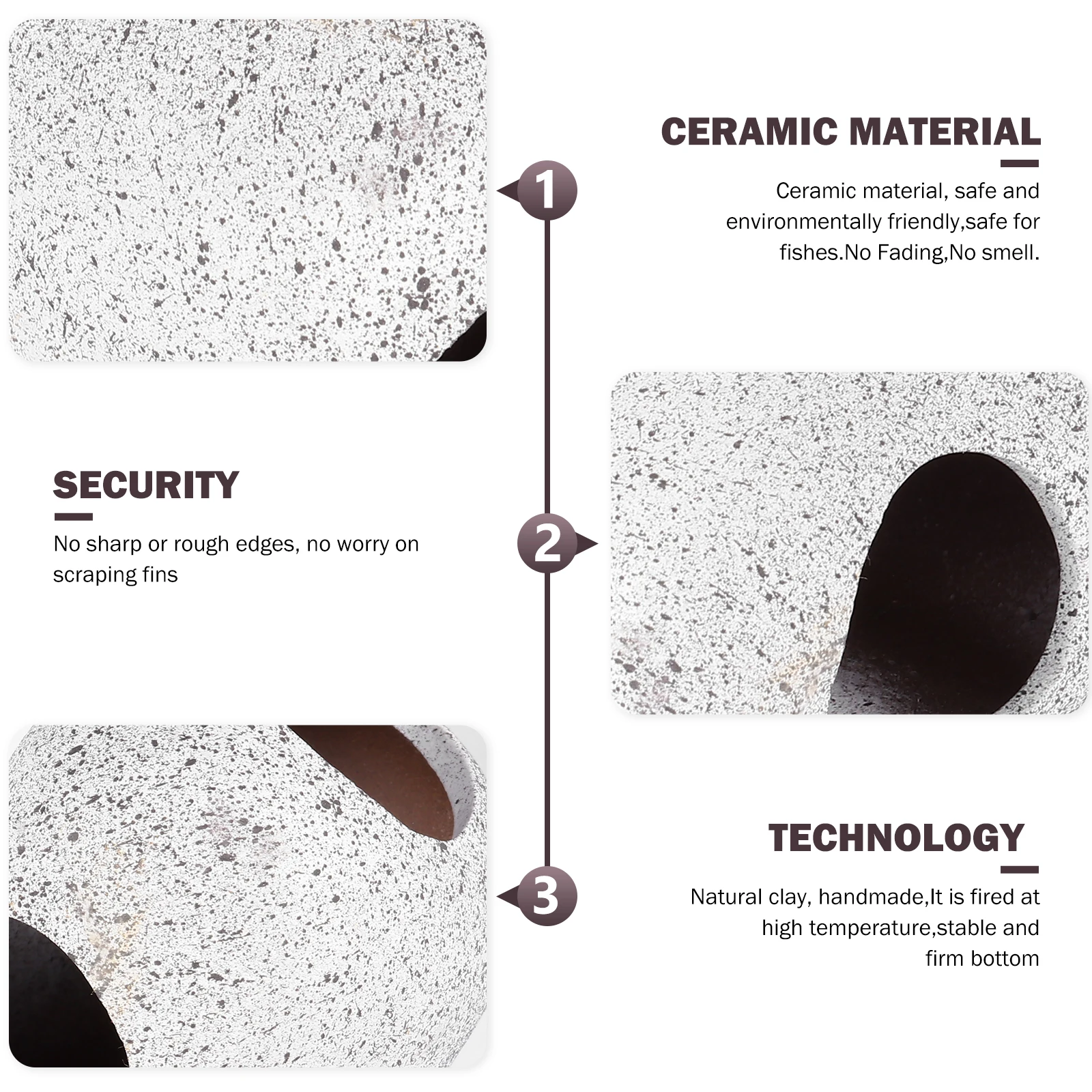 

Hideaway Stone Ceramic Fish Eluding House Safe No Smell No Fading Betta Shrimp Guppy Cave Fish Tank Ornament Aquarium