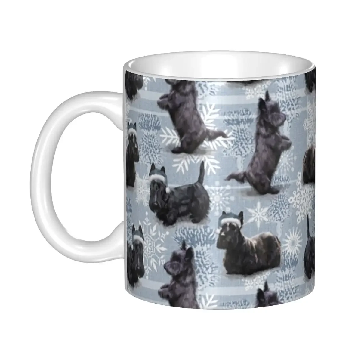 Custom Scottish Dog Mugs DIY Scottish Terrier Dog Ceramic Tea Milk Coffee Cup Outdoor Work Camping Cups And Mugs