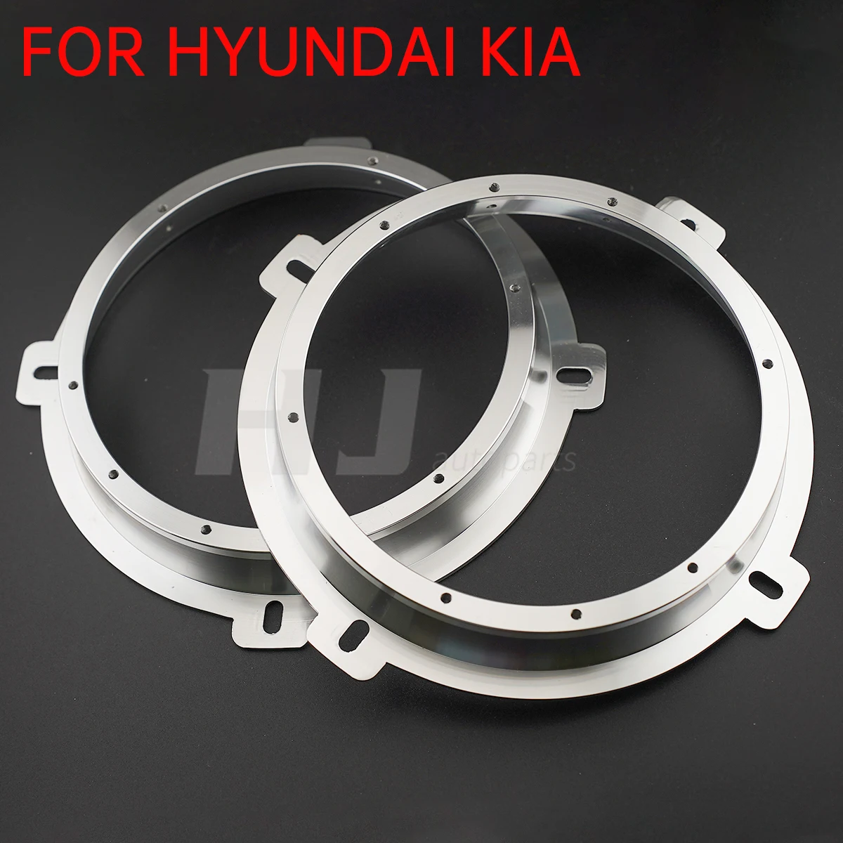 

2pcs Car 6.5 Inch Speaker Pad Mount Adapter Socket Ring Mat Aluminum 6.5" Sub Woofer Pad Spacers Audio Horn Base for Hyundai Kia