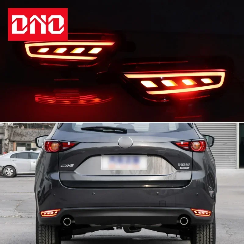 Car LED 12V Rear Bumper Lamps For Mazda CX-5 CX5 2017-2020 Brake Light Turn Signal Backup Reflector Lamp Taillights Car Fog lamp