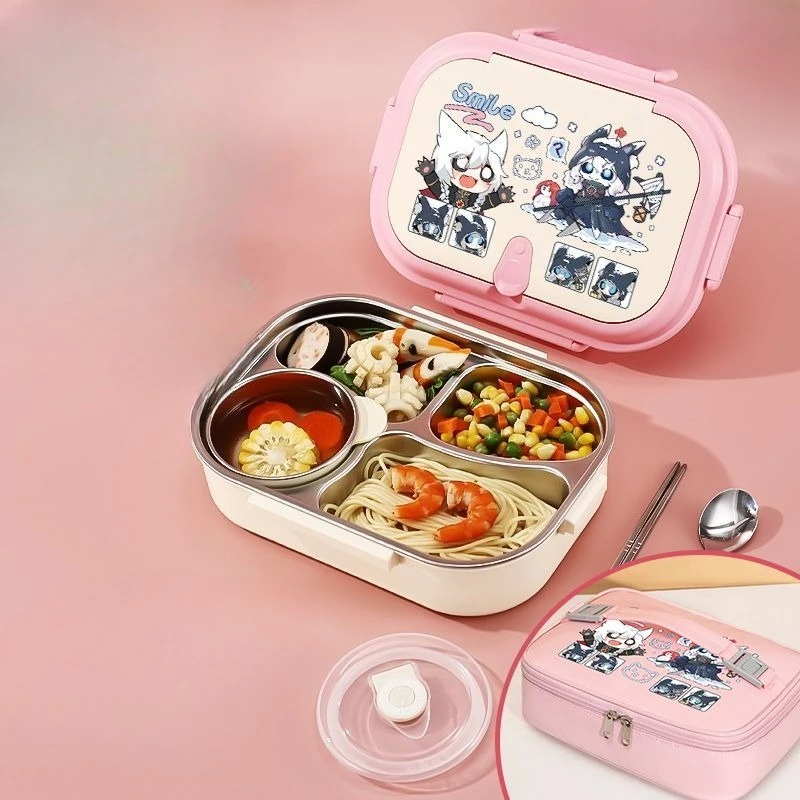 Identity V Ithaqua lunch box creative high-quality cartoon printed student 304 stainless steel large capacity divided lunch box view 4