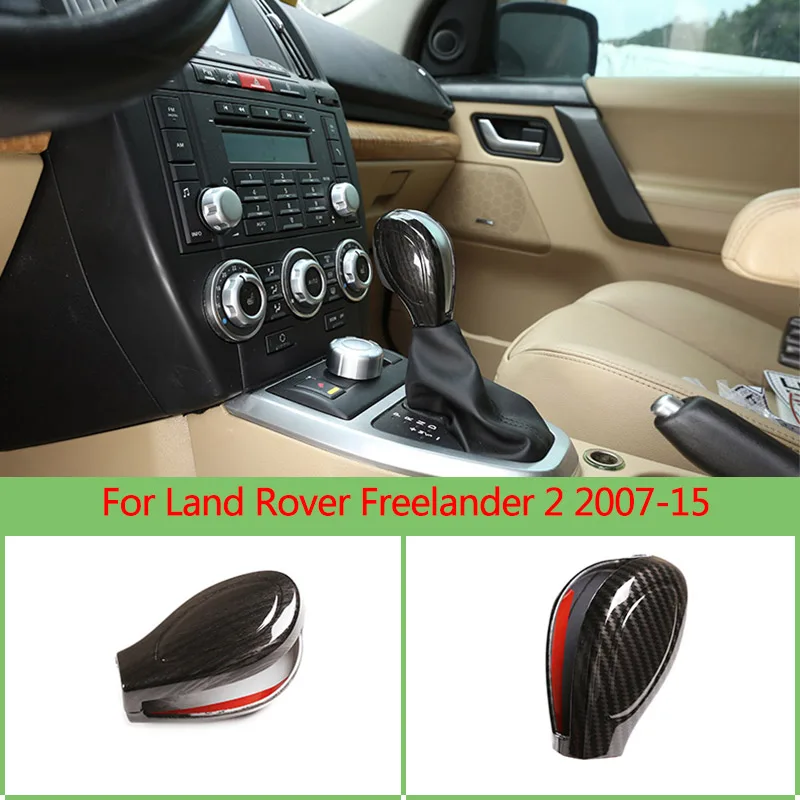 

NEW!!! ABS Carbon Fiber For Land Rover Freelander 2 2007-15 Car Gear lever Decoration Protective cover sticker Car Accessories