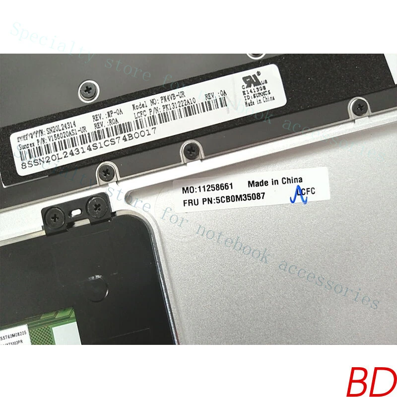 A+5CB0M35087 For Lenovo Yoga 910-13 Keyboard C Shell Silver Small Carriage RU