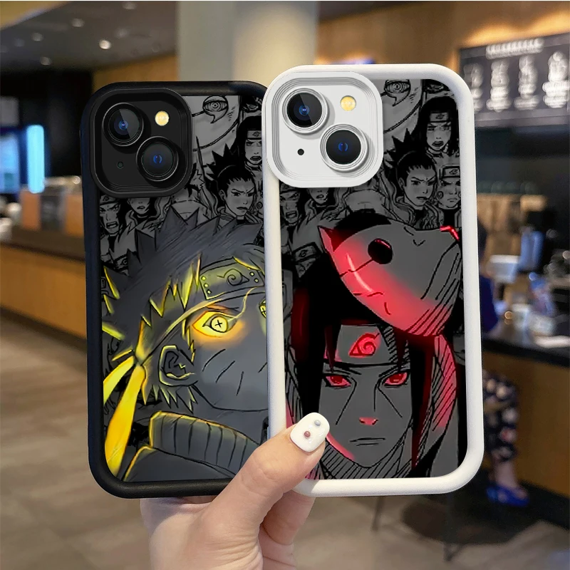 Fashion N-Narutos Uzumakis Anime Phone Case for iPhone16 15 14 13 12 11 Pro Max 16 15 14 8 7 Plus X XS Max 8 7 FE Silicone Cover