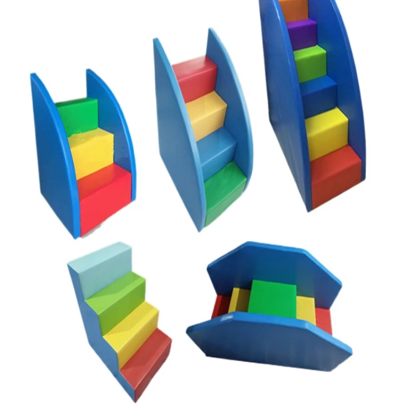 Sensory Climbing Training Software Combination Park Slide Three-Step Ladder Rainbow Ladder