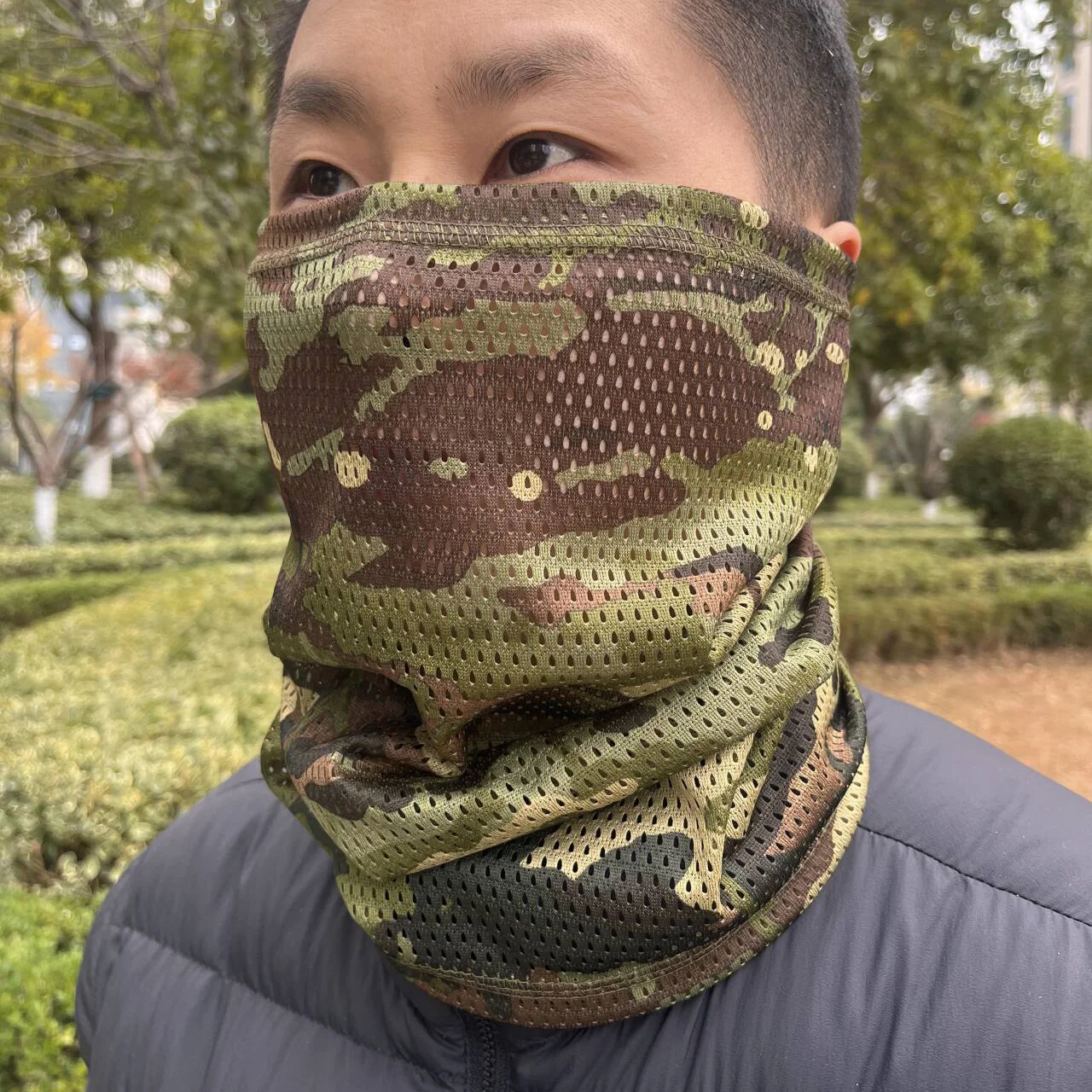 

Large Mesh Tactical Bandana Camo Breathable Cycling Hunting Face Mask Running Hiking Skiing Sports Neck Gaiter Scarf Bicycle Men