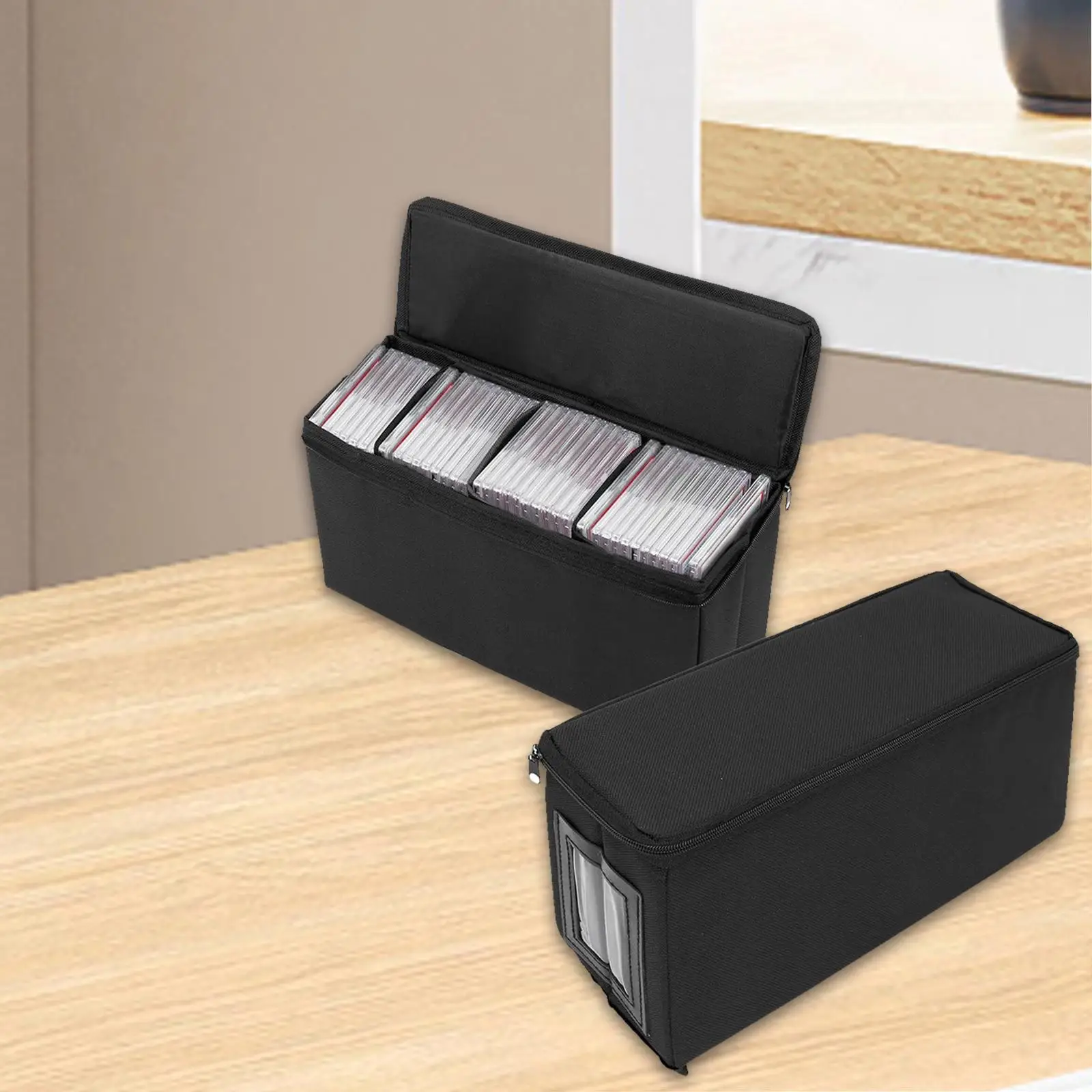 

Graded Sports Card Storage Box with 3 Dividers Trading Card Storage Box