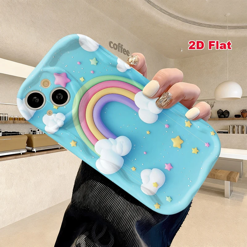 2D Flat Soft Silicone Phone Case For iPhone 17 Pro Max 16 18 Pro 13 11 15 14 Plus 12 17 16E 17Promax Shockproof Transparent Funda Cover