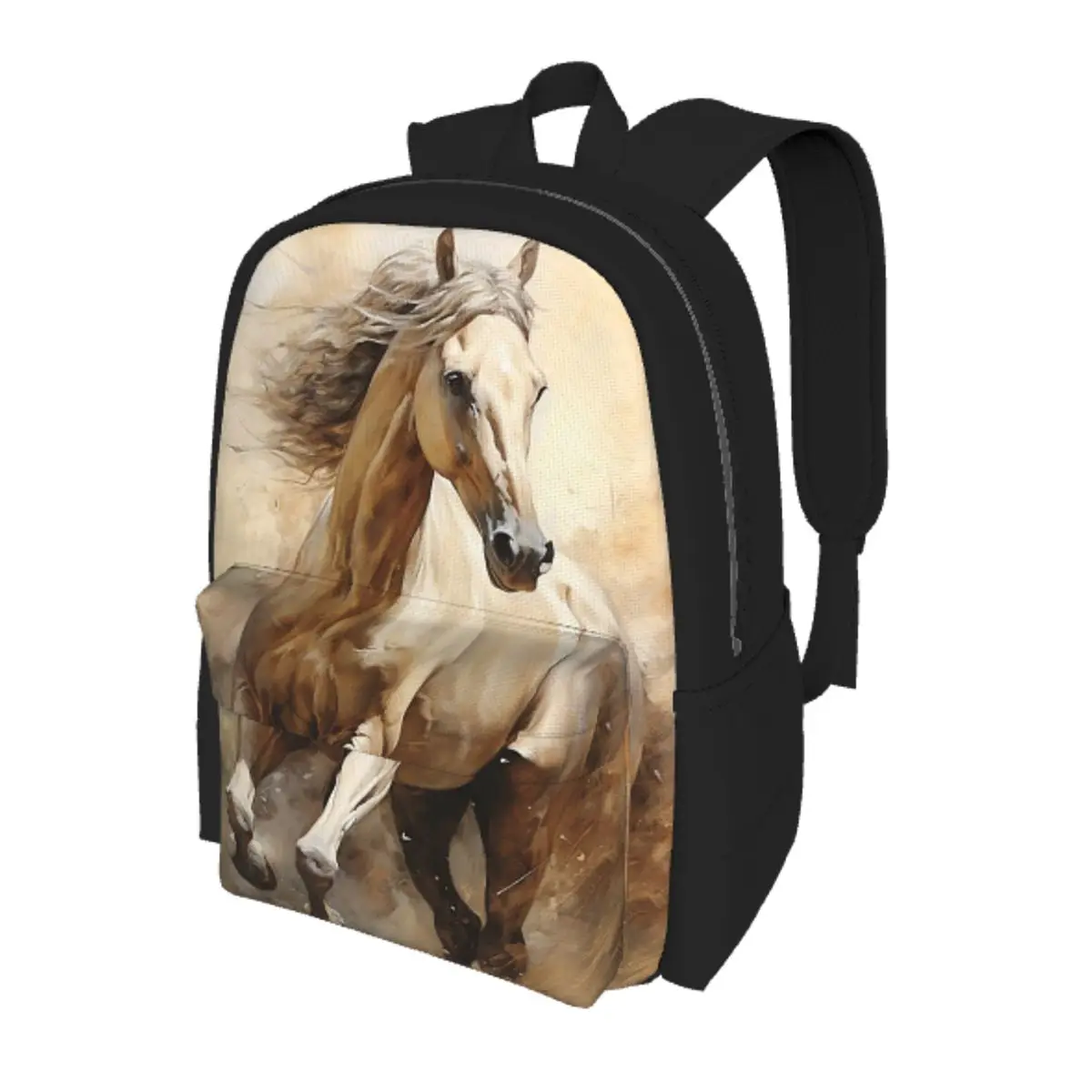 

Horse Galloping In The Desert Illustration Backpack School Bag Hiking Travel Daypack for Boys Girls Bookbag Shoulder Bags