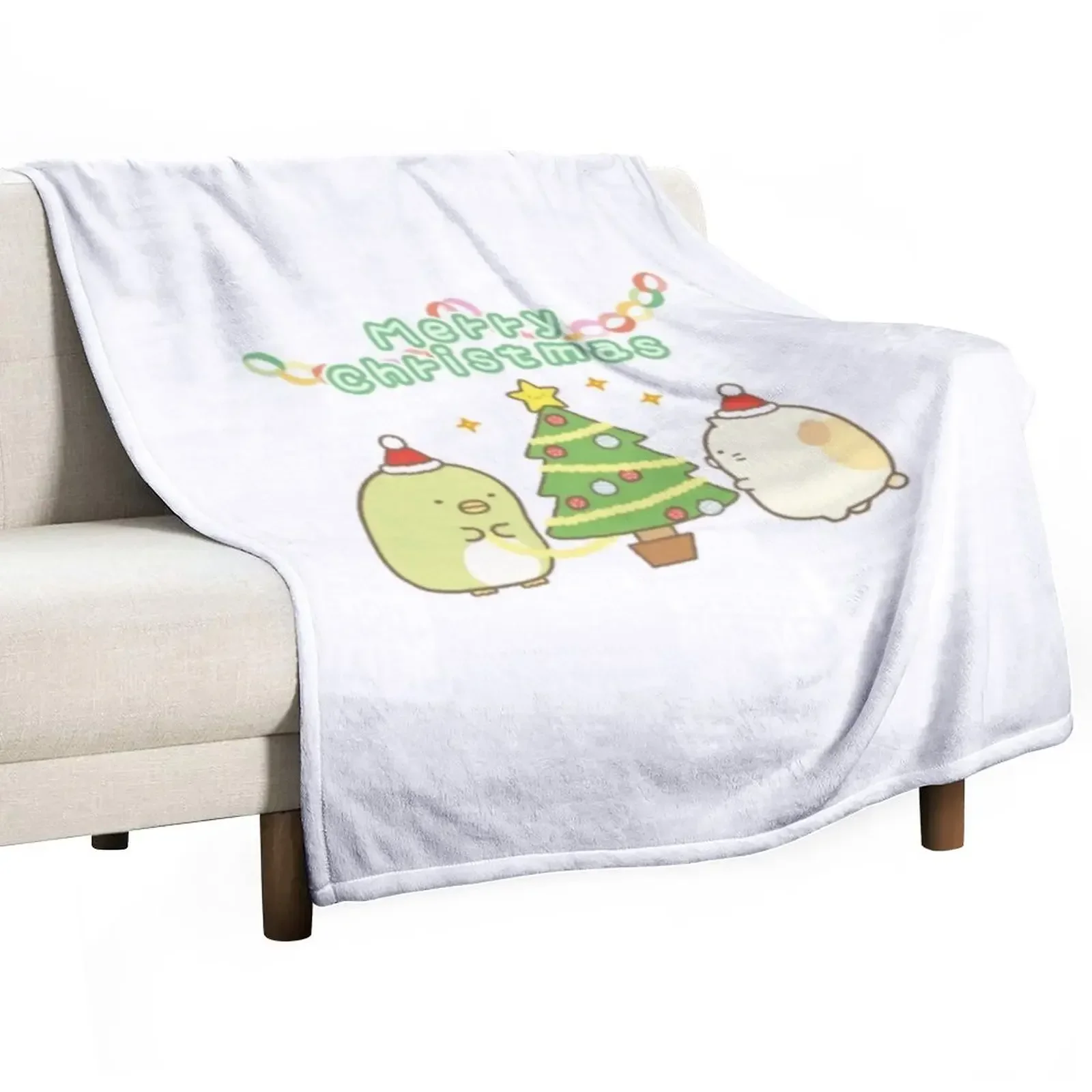 Sumikko gurashi christmas Throw Blanket Retros Shaggy Blankets For Bed Blankets