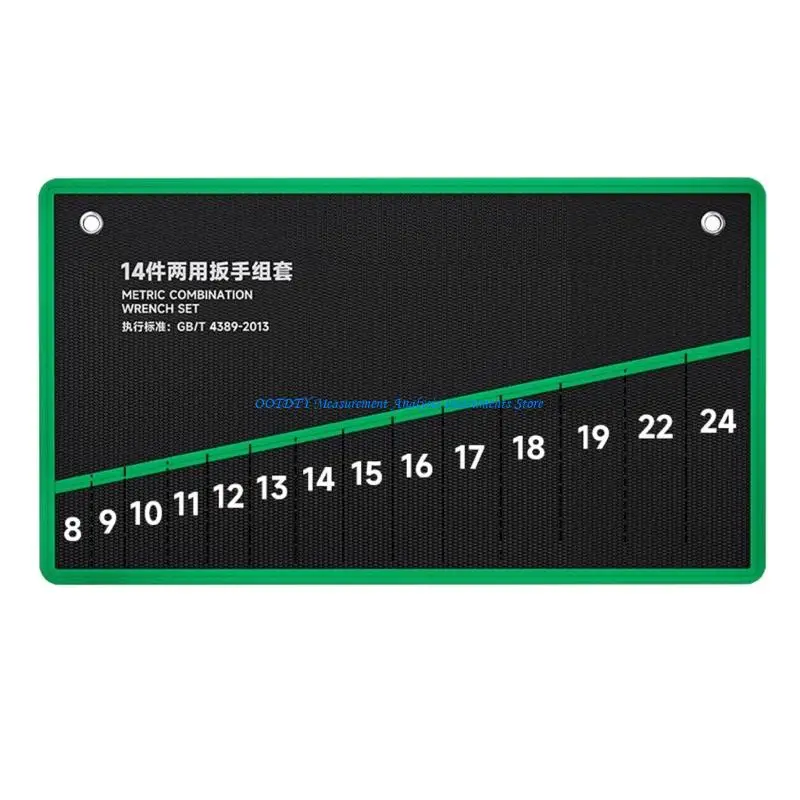 367D Labeled Combination Wrench Storage with Roll-Up Design