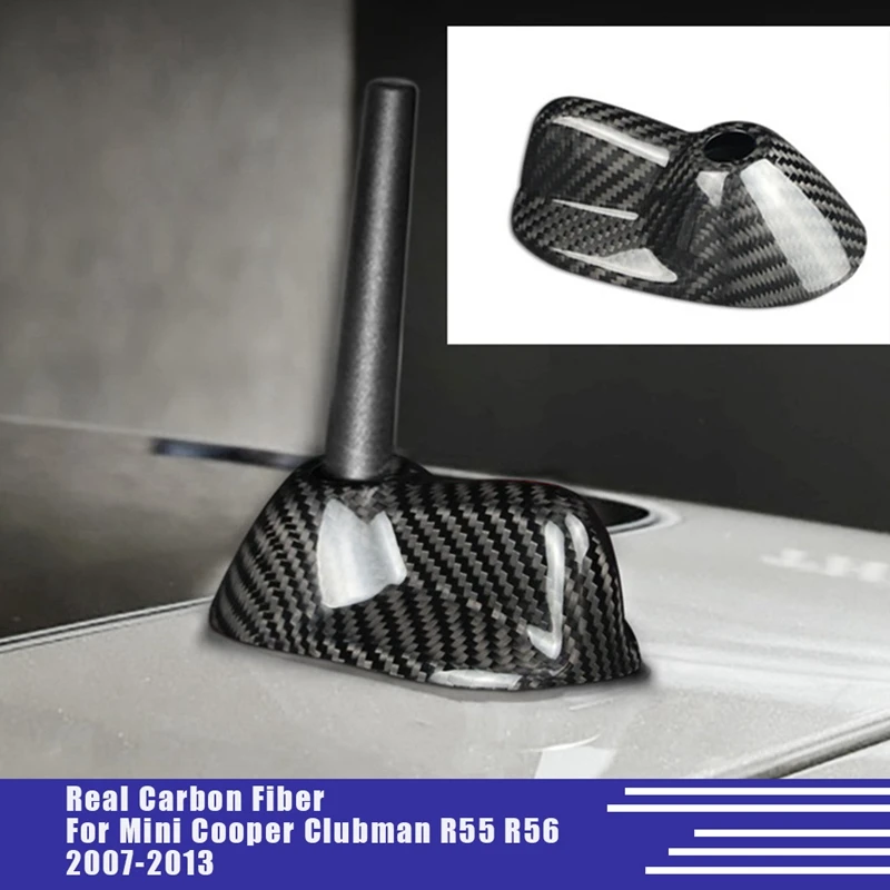 

Real Carbon Fiber Roof Shark Fin Antenna Cover Trim for Mini Cooper Clubman R55 R56 2007-2013 Car Aerials Accessories