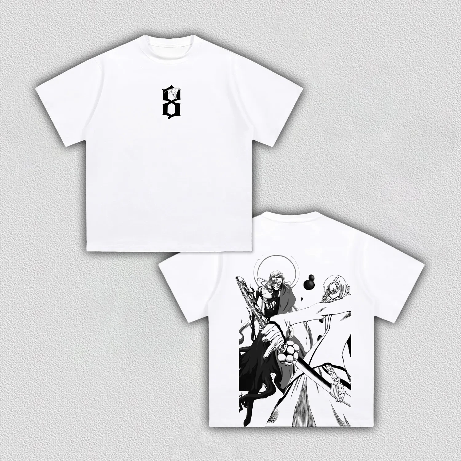 Y2k 2026 Bleach Thousand Year Blood War Ichigo Kurosaki Big BLEACH Letter Japanese Kanji Vintage Anime Graphic T-Shirt Y2K Tee