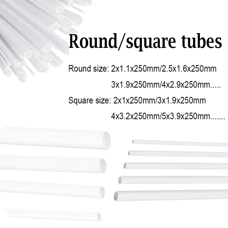 ABS Round Tube Plastic Hollow Tube Diameter 3mm/4mm/5mm/6mm/8mm/10mmDIY Handmade Sand Table Material Model Building