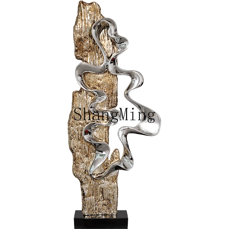 

HJ Chinese-style large-scale abstract sculpture ornament Hotel lobby Art aisle corridor Living room entrance Floor decoration