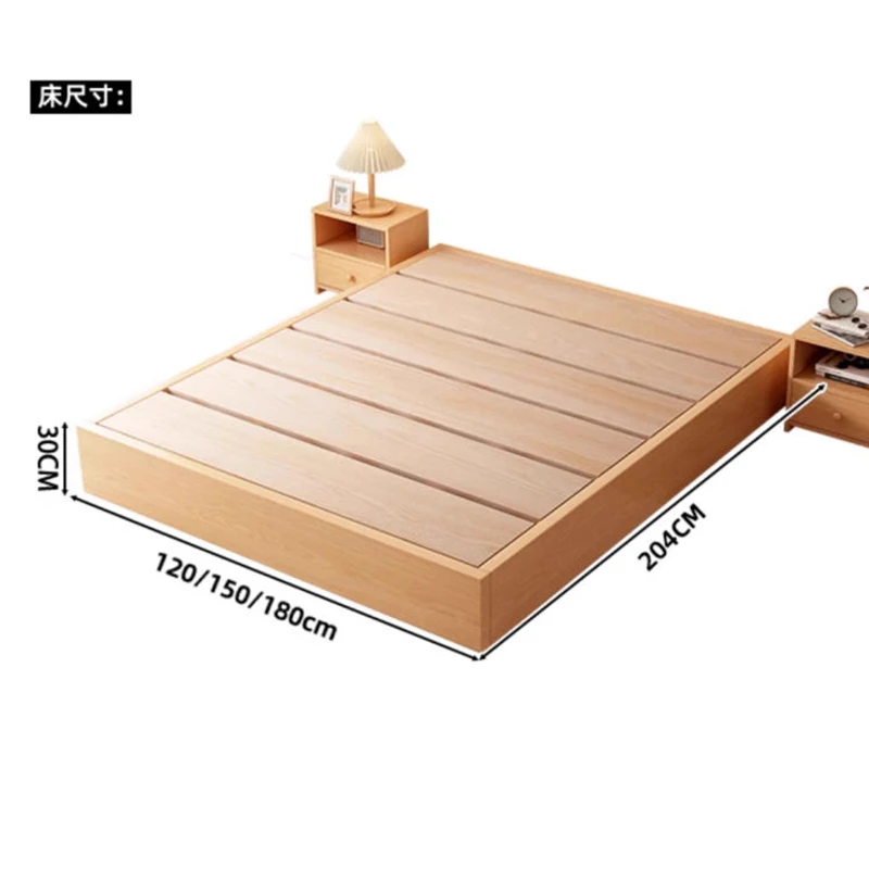 Easy Assembly Living Room Bed Frame Sturdy Slat  Bedroom Frames Eco-Friendly Bed Wood Slats Support Le Bedboard Home Furniture