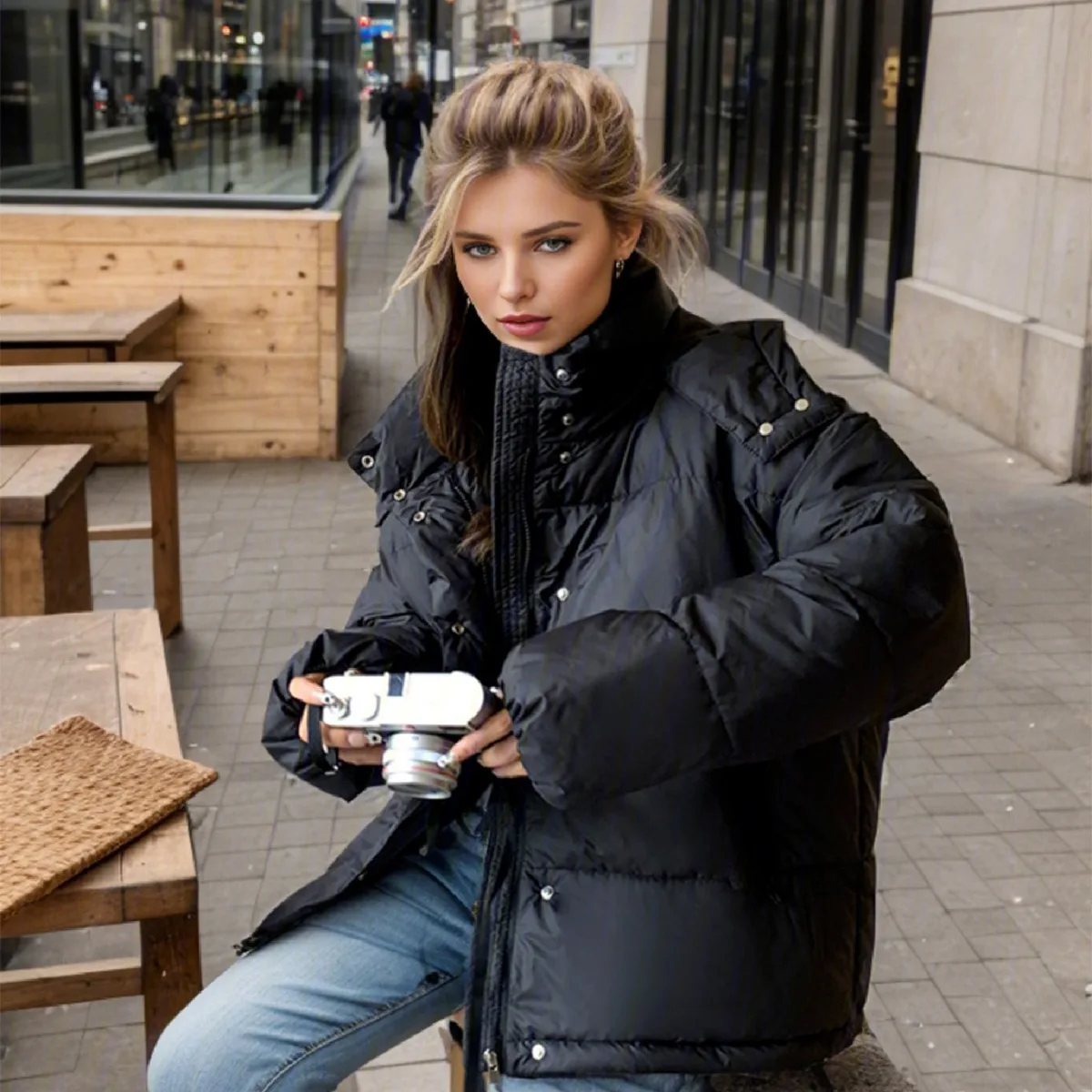 

Женская хлопковая куртка с поддержкой Ding, не в наличии, минимальный заказ, 300 шт., модная повседневная верхняя одежда для женщин