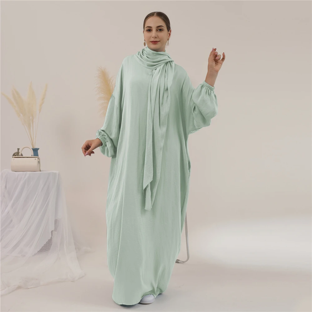 

Robes Hooded Abaya for Women Islamic Long Dress Ramadan Muslim Hijab Robe One Piece Prayer Outfit Dubai Turkesy Modesty Kaftan