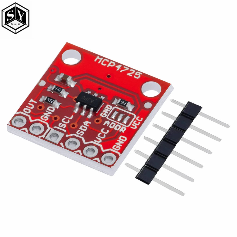 1PCS Great IT MCP4725 I2C DAC Breakout module development board