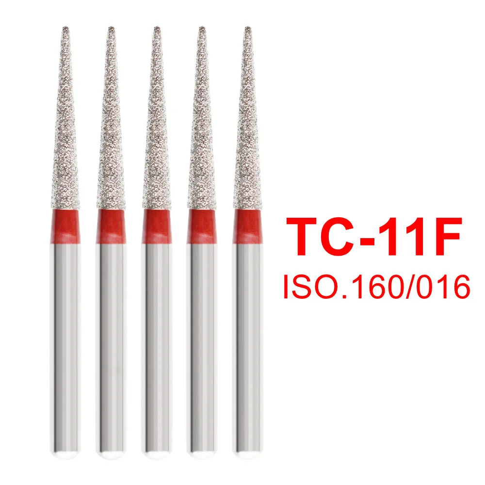 10 Pcs/Bag High Quality Dental Diamond Burs Polishing DIA.1.6mm For High Speed Handpiece Polishing Drill Dentistry Products