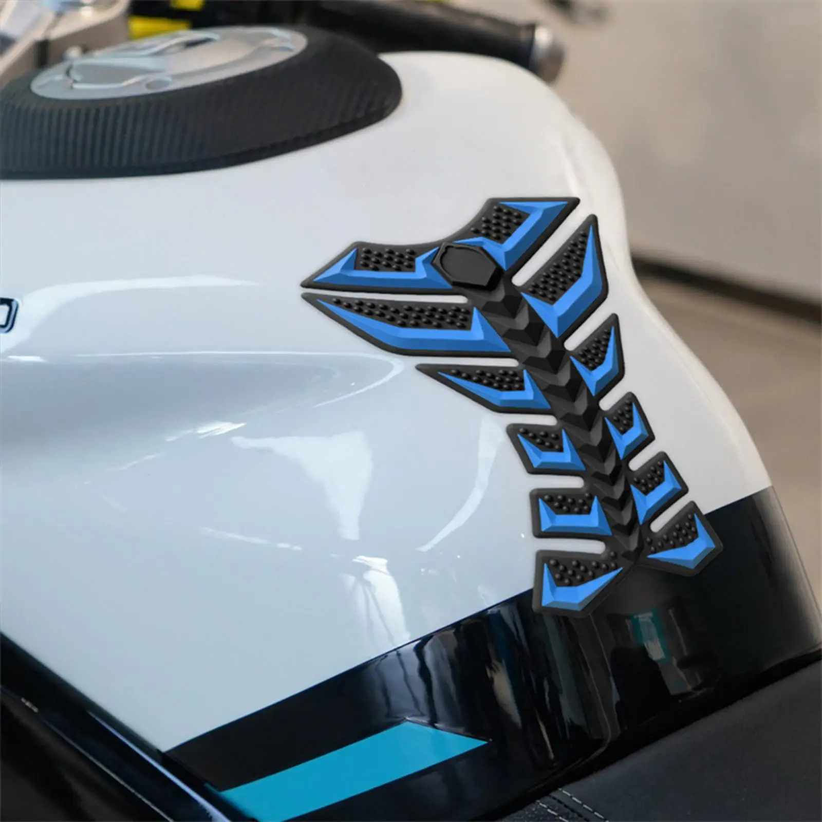 

Motorcycle Gas Tank Sticker 3D Premium Accessory Oil Tank Fish Bone Sticker
