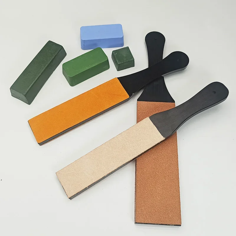 Knife Polishing Paste, Sharpening Stone, Leather Honing Strop Compound Grinding Tool