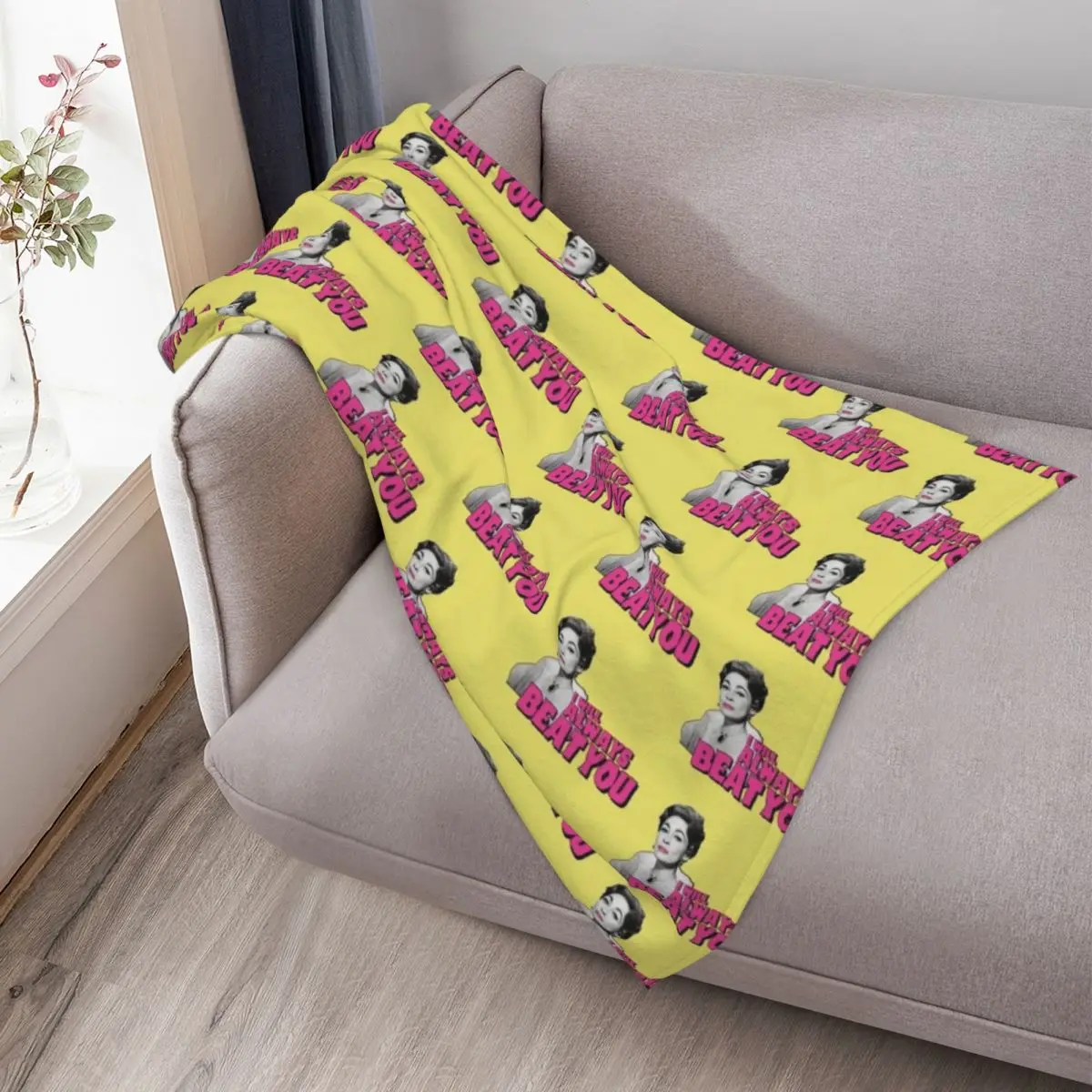 Mommie Dearest 'Faye Dunaway IS Joan Crawford.. بطانية رمي مطبوعة بطبعة اقتباس الفيلم منقوشة ناعمة لبطانيات الشتاء