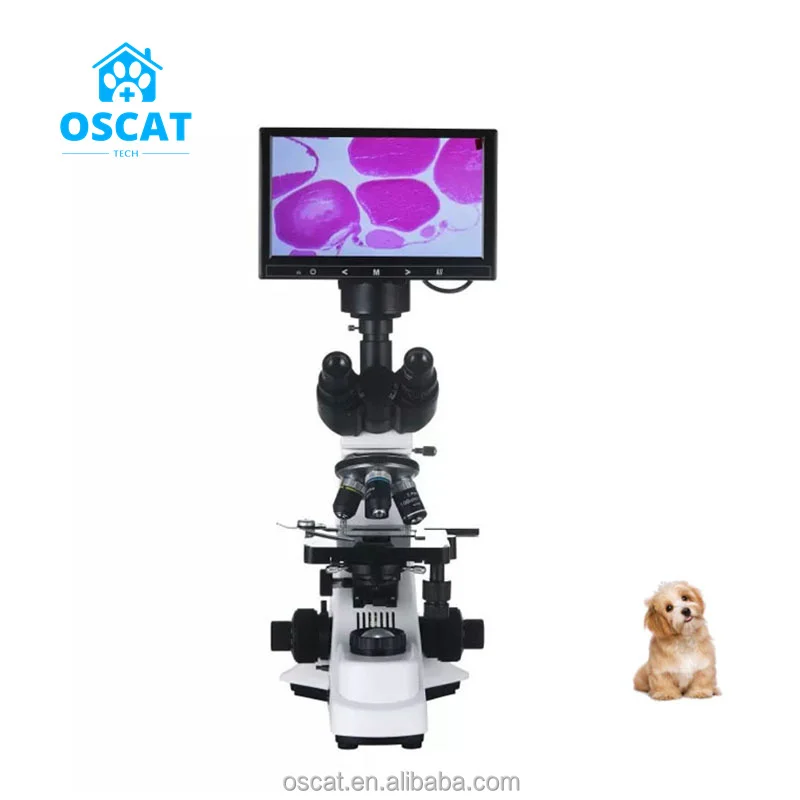 OSCAT Veterinary Equipment 40x-1600x Digital Biological Microscope With Video With Built In HD Imaging System