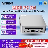 Ninkear N4 MINI PC AMD Ryzen™ 7 4800U UP to 4.20GHz 16GB DDR4+512GB SSD WIFI 6 BT5.2 Support 8K Three Screen Windows 11