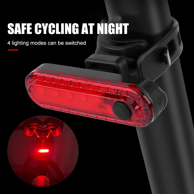 Bike Light Set Waterproof MTB Bike Front Light Easy to Install Warning Taillight USB Charging Bicycle Headlight Rear Lamp Set