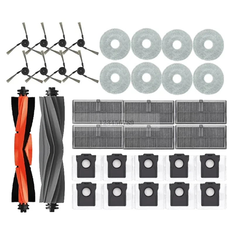 

WHYY-For Dreame X40 Ultra, X40 Pro, S30 Pro Ultra Accessories Main Side Brush Hepa Filter Mop Cloth Dust Bag Replacement