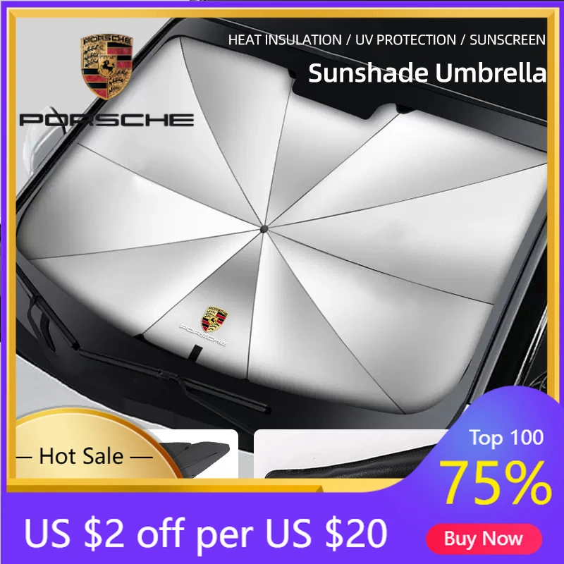 

Car Sticker For Porsche Cayenne Panamera Macan 911 Car Sunshade Retractable Sunscreen Heat Insulation Parasol For Porsche Paname