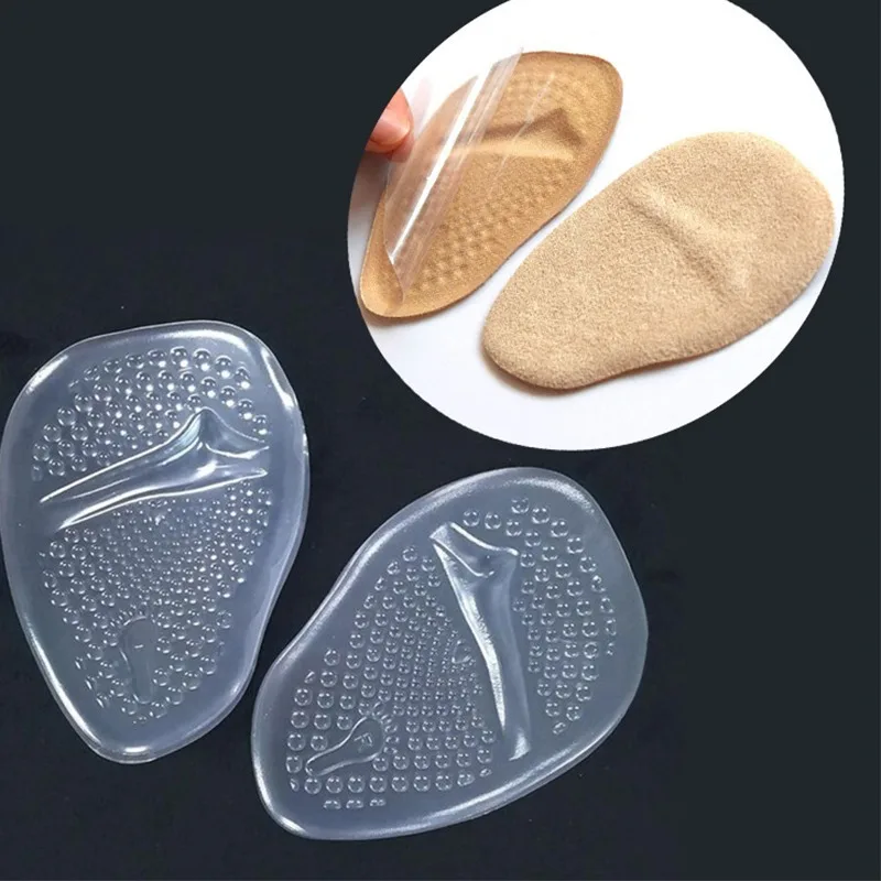 1Pair Hot Sale Silicone Gel Soft Cushion Insoles For High Heel Shoes  Gel Pads Metatarsal Support Insert Pad