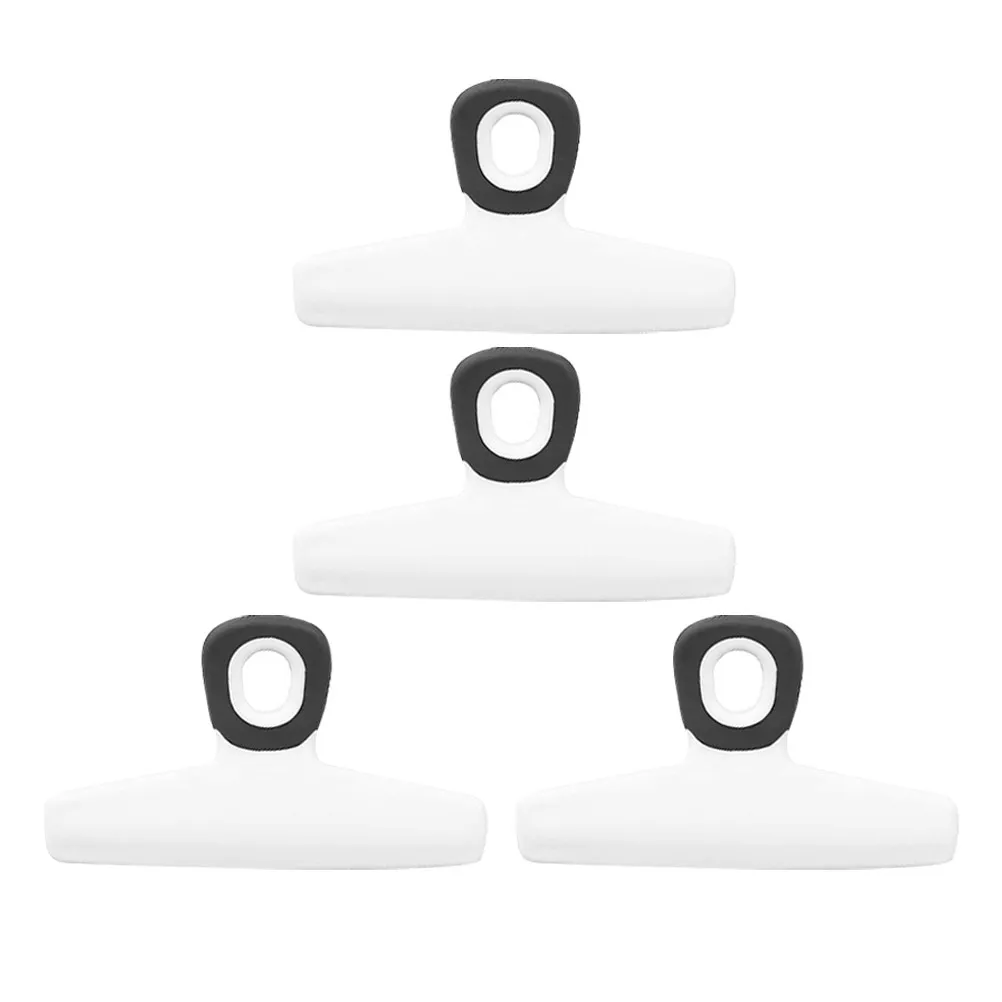 

Набор из 4 многоразовых зажимов для пакетов с закусками, сильные зажимы для пакетов с едой, для чипсов, хлеба, кофейных зерен, для хранения на кухне