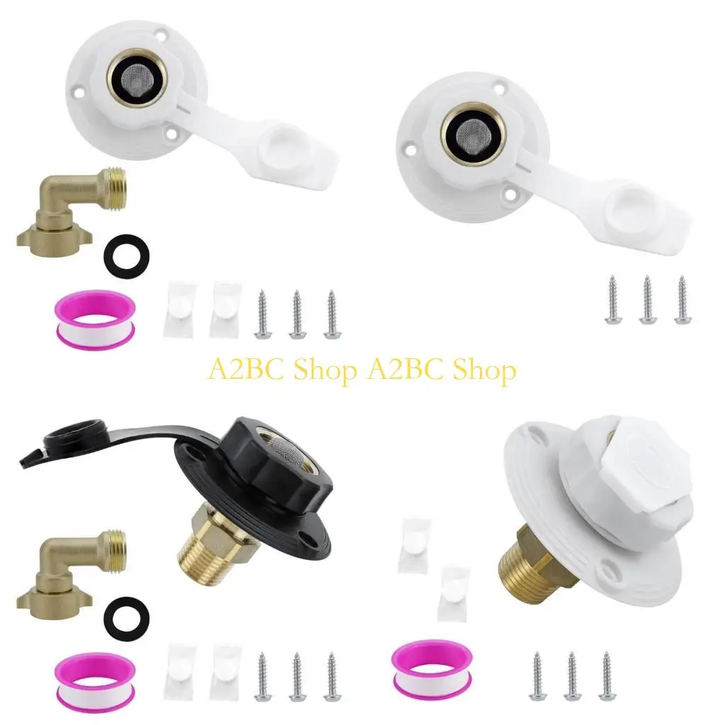 

A2BC Secure Water Connection Inlet Dust Plug with Check Valves for Marine & Motorhome
