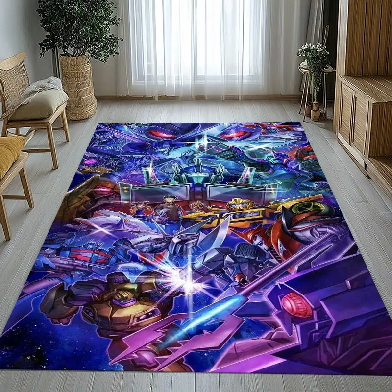 Retro Autobots Transformers Optimus Prime Area Rug,Soft Non-Slip Carpet Mat for Living Room Bedroom,Sofa Floor Rug,Home Decor