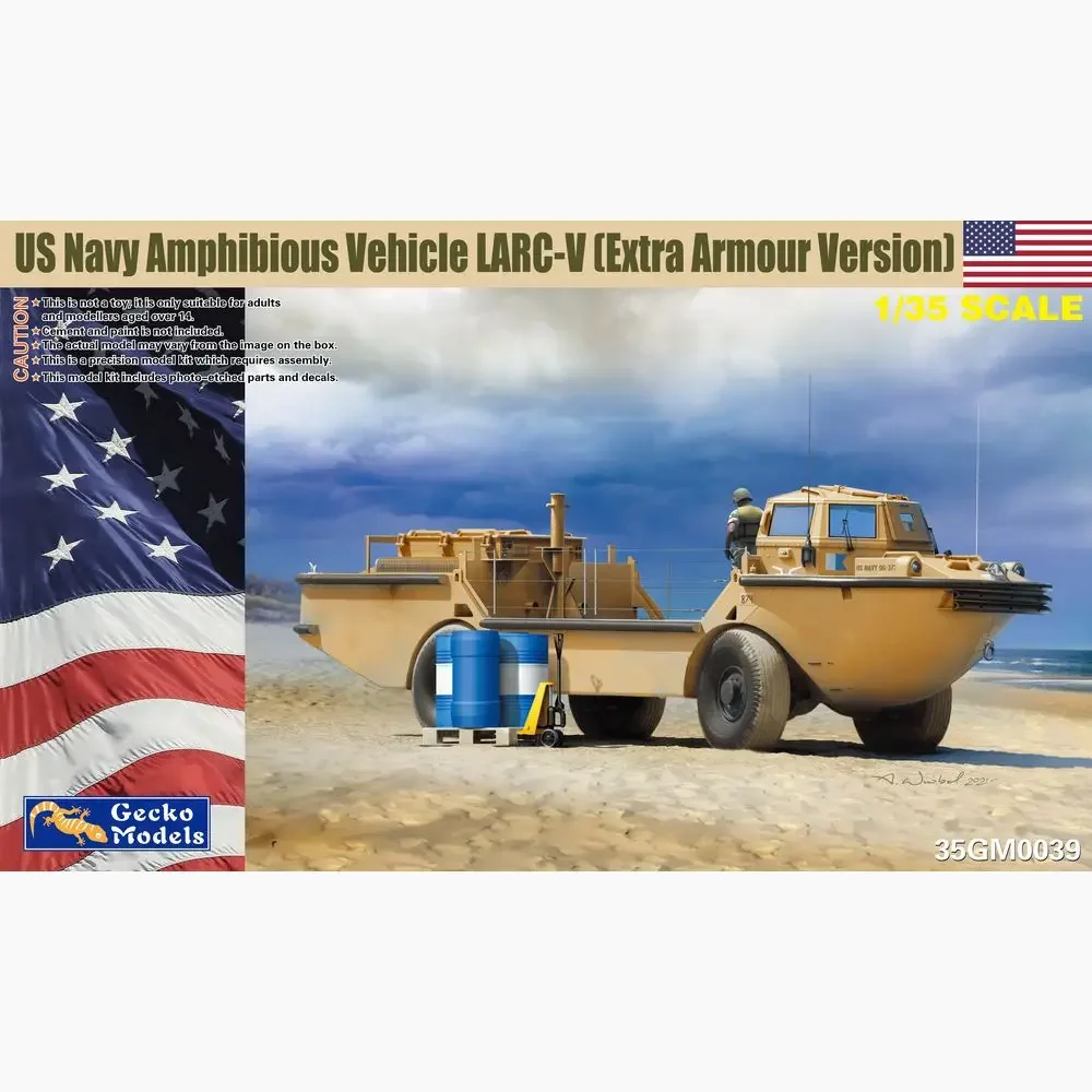 Gecko Models 35GM0039 1/35  U.S. Navy Amphibious Vehicle LARC-V (Extra Armour Version) - Scale Model Kit