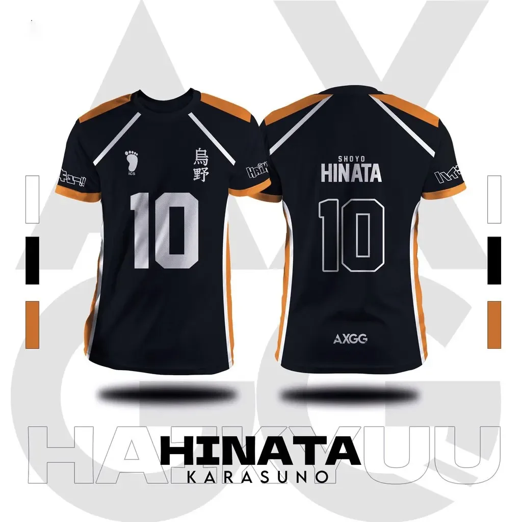 New Summer 3D Printing 'Haikyuu Karasuno - Hinata' Anime cosplay T-shirt Unisex Casual Jersey Round Neck Quick Dry BreathableTop