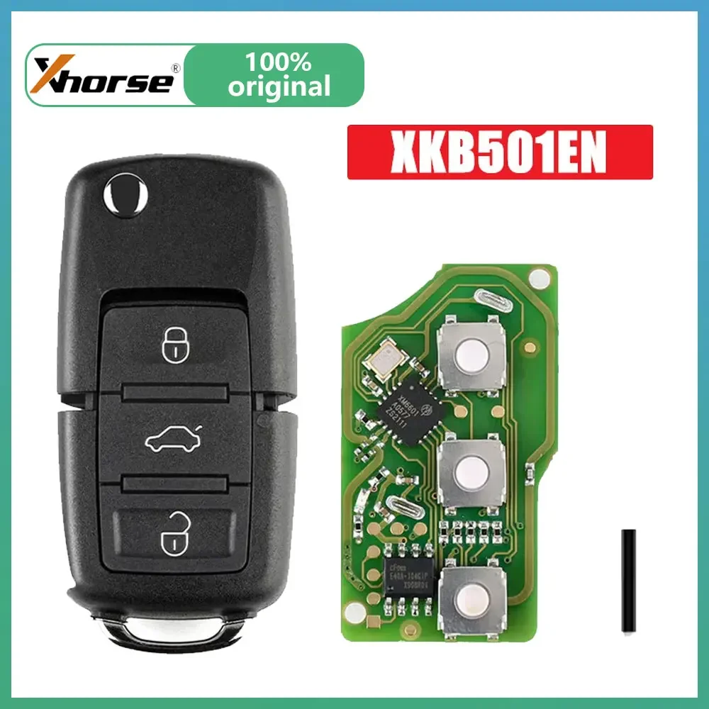 

XRNKEY 1 шт./лот XHORSE XKB501EN проводной универсальный дистанционный ключ для Volkswagen B5 Type 3 кнопки для VVDI Key Tool английская версия