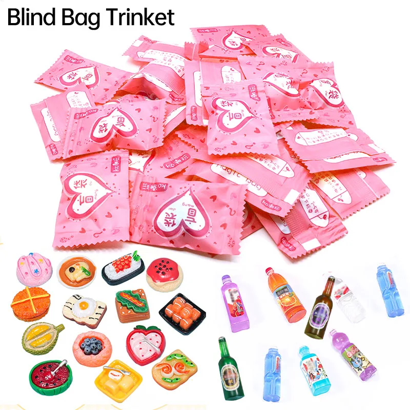

Random Miniature Toy Bag Mini Model Toy Blind Box Cartoon Cute Children'S Toy Gift Simulation Snack Drinks Wine Bottle Ornament
