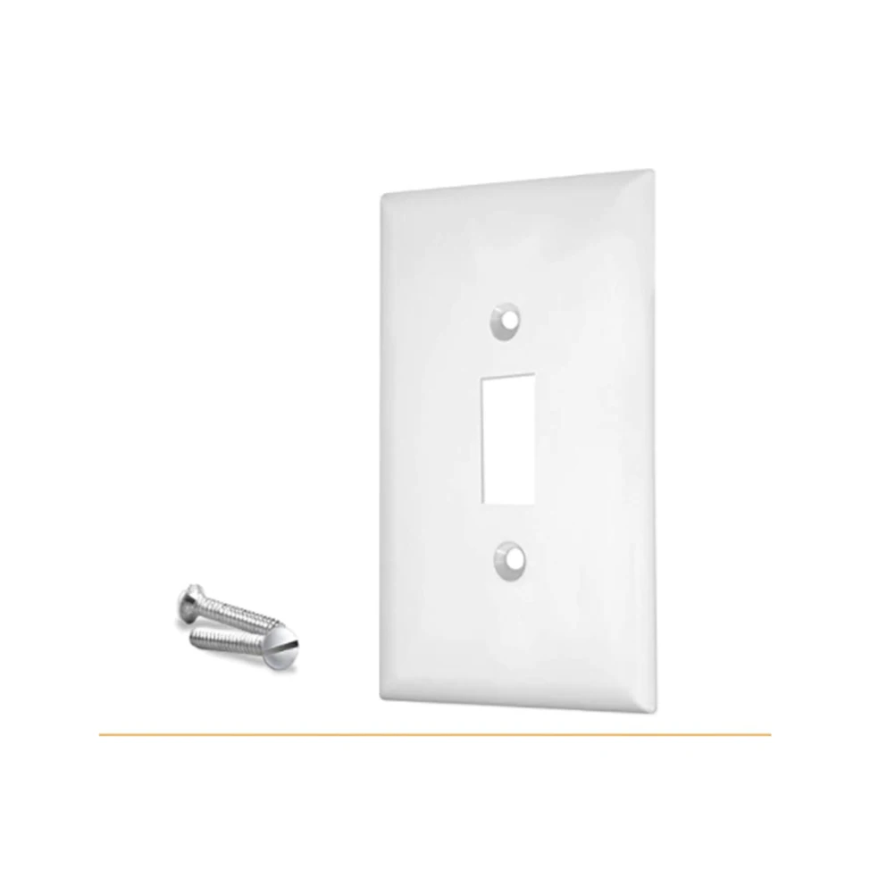 

4pcs Switch Panel White PC Light Switch Home Wall LED Office Bedroom Cafes Hotels Schools Insulated Anti Scratch Easy Install