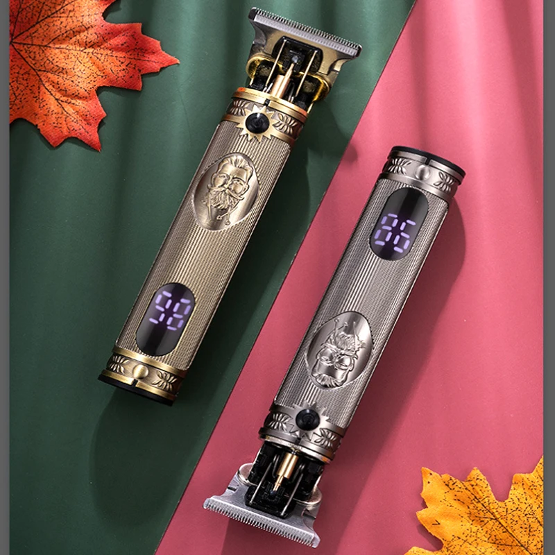 T9 Hair Clipper Repair Beard Shaving Body Hair Trimmer Clippers Electric Machine Haircut Machine 0mm Barber Shaver LCD Display