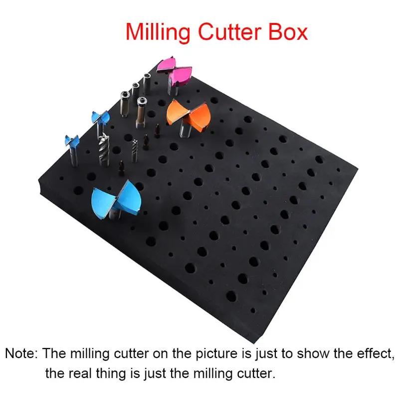 110 Holes Router Bit Tray Storage Holder for 1/4'' Shank Milling Cutters