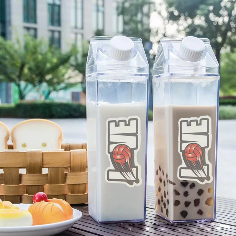 man woman water bottles Plastic girls high-value student  large-capacity ins high-value simple sports water cup my cute bottle