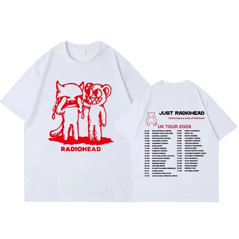 Summer Hot Sale Rock Band Radiohead Tour 2026 Merch T Shirt Men Women Fashion Gothic Retro Casual Short Sleeve Casual Clothing