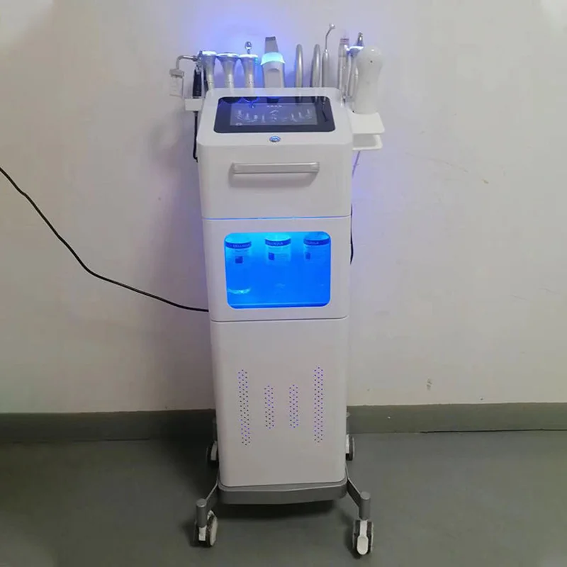 Hot Air Bubble Hydrogen Oxygen Jet Vertical Hydro Peeling Diamond Dermabrasion Facial Tightening Skin Polishing Beauty Machine