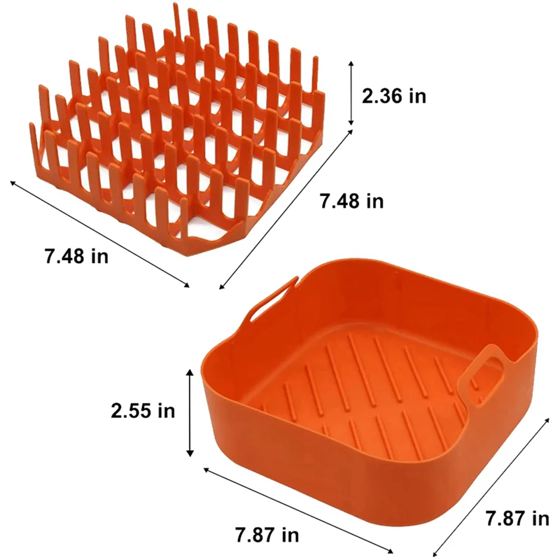 Silicone Bacon Cooker Bacon Cooker Tray Bacon Rack Tray and Grease Collector for Oven Air Fryer Cooking